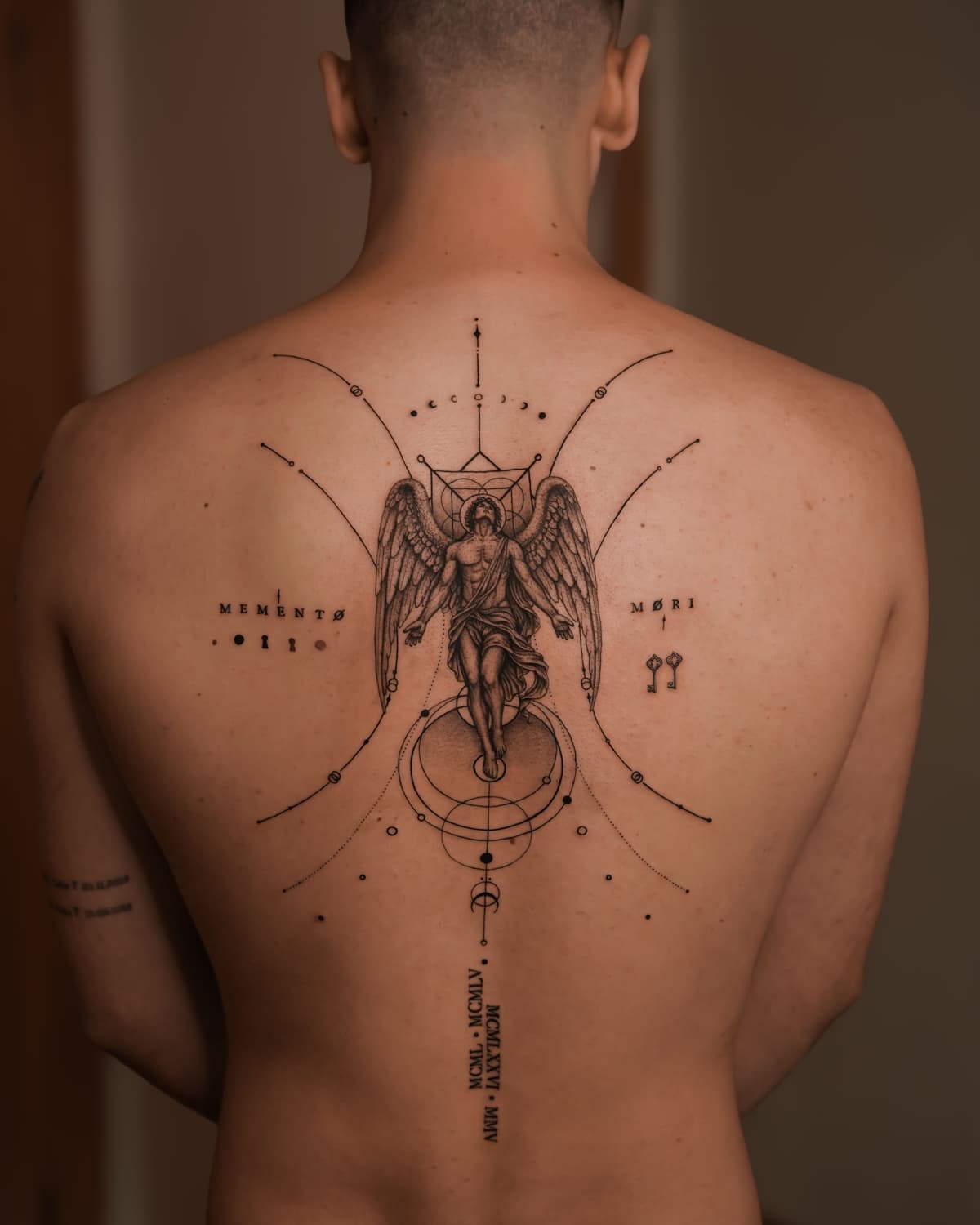 Memento Mori Angel Back Tattoo 1