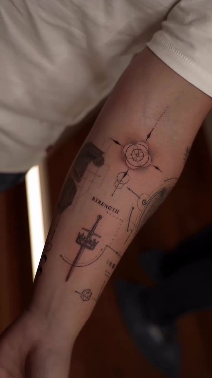 Geometric Sleeve in Progress - Strength