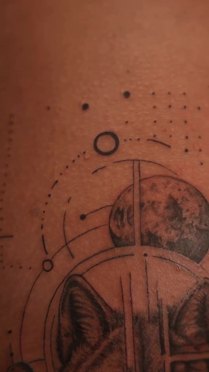 Wolf and Cosmos Upper Arm Piece 1