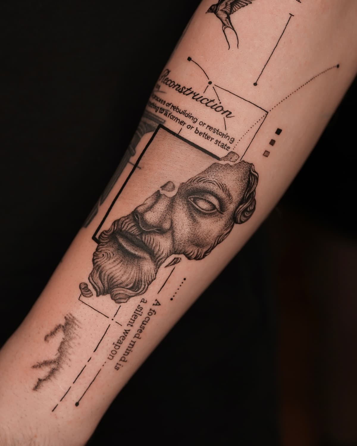Marcus Aurelius Stoic Forearm Tattoo 2