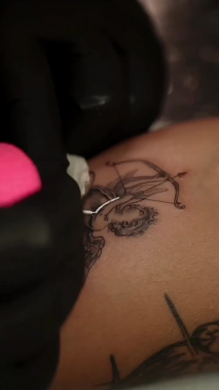 Delicate Angel Fineline on the Forearm 1